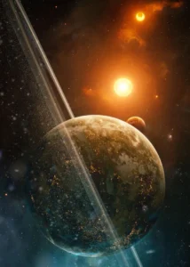 LumiPoster — Planet and golden sun