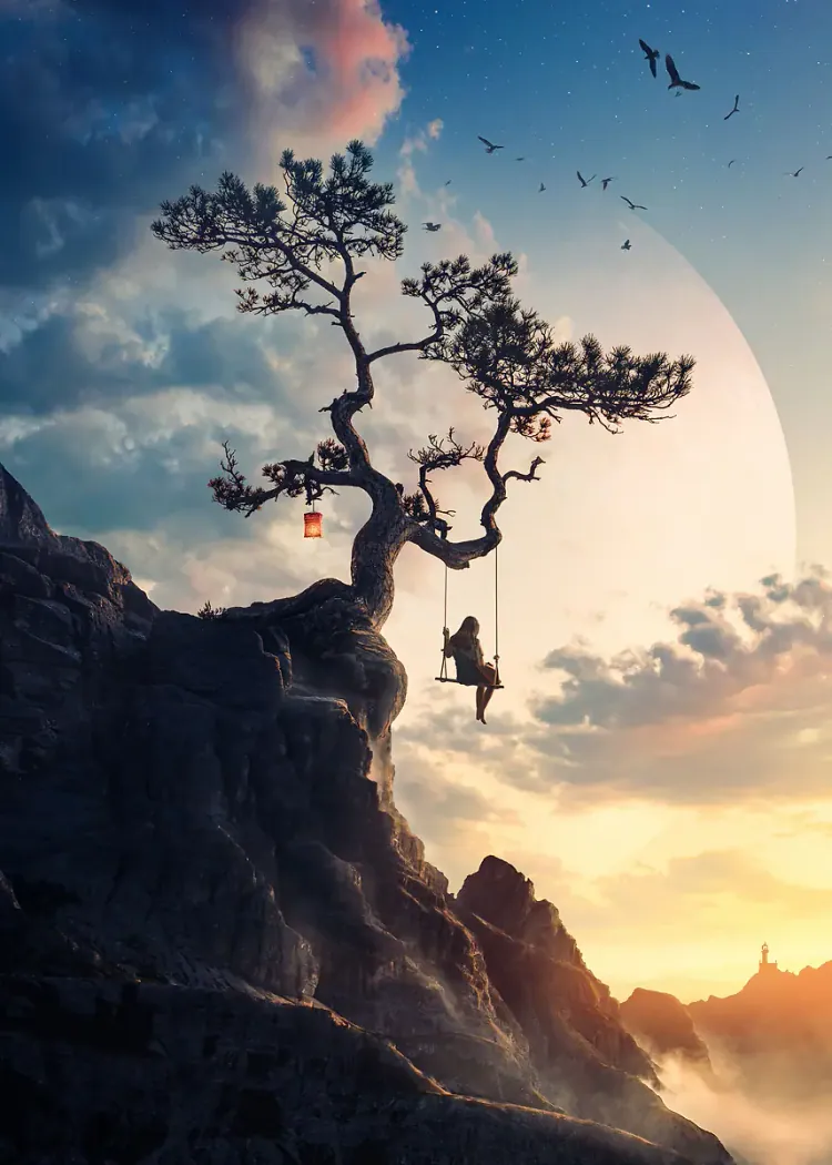lumi-boards-art-d3eccef67d27f7bb LumiPoster — أرجوحة فوق السحاب - الصورة 1