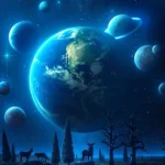 LumiPoster — عوالم زرقاء فوق الغابة