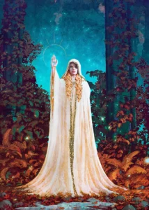 LumiPoster — Forest guard in white