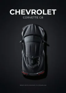 LumiPoster — Chevrolet Corvette C8 — top view