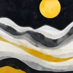 LumiPoster — Moon and gold layers
