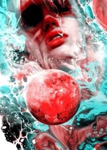 LumiPoster — بورتريه الماء والقمر الأحمر