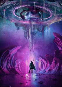 LumiPoster — Purple space portal