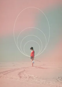 LumiPoster — Circles in the pink desert