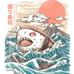 LumiPoster — Predatory sushi in the waves