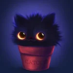 LumiPoster — قطة صغيرة في أصيص