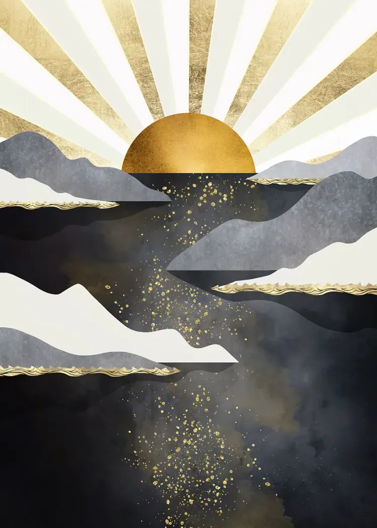 lumi-boards-art-e8530a14e19f2c99-1.webp LumiPoster — Golden sun and river of light - Image 1