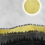 LumiPoster — Golden sun and forest hills
