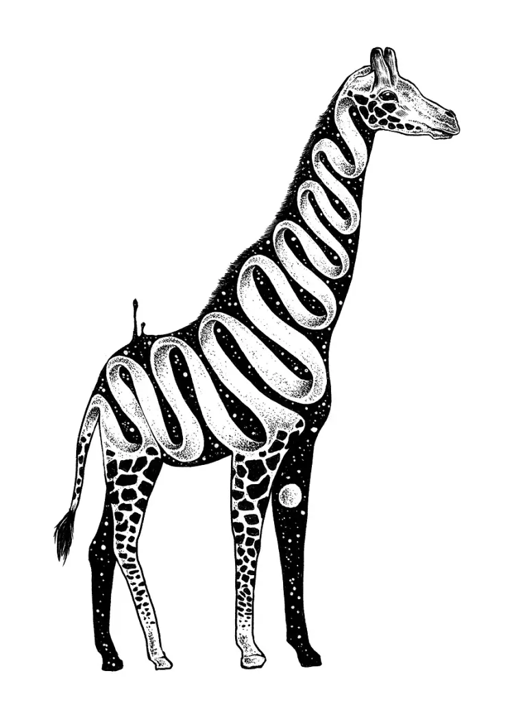 lumi-boards-art-ed1450d1b4002a1c-1.webp LumiPoster — Giraffe with cosmic stripes - Image 1
