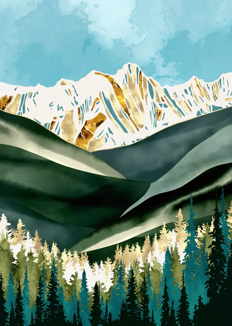 lumi-boards-art-ed52a93088395559-1.webp LumiPoster — Golden peaks and green forest - Image 1