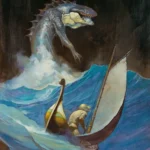 LumiPoster — A boat and a sea monster