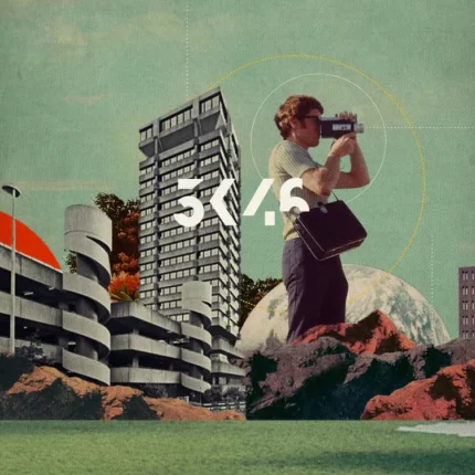 LumiPoster — Surreal scene between buildings