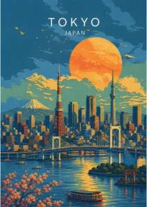 LumiPoster — طوكيو — الغروب الذهبي