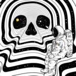 LumiPoster — Astronaut and skull maze