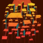 LumiPoster — مدينة تحت الشمس الحمراء
