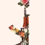 LumiPoster — A gun from which a rose grows