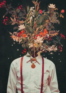 LumiPoster — Portrait with a flower garden