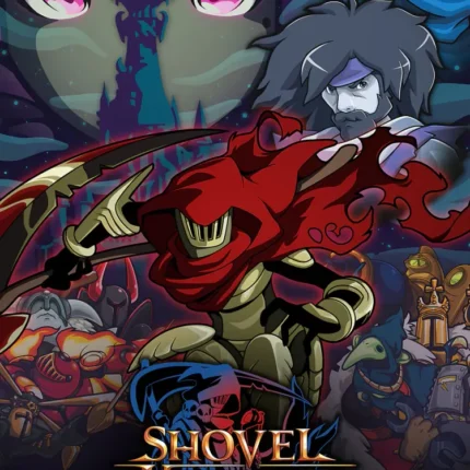 Specter Knight with a scythe in a red cloak over the Shovel Knight Specter of Torment title