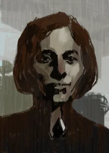 LumiPoster — Disco Elysium - portrait in shades of brown