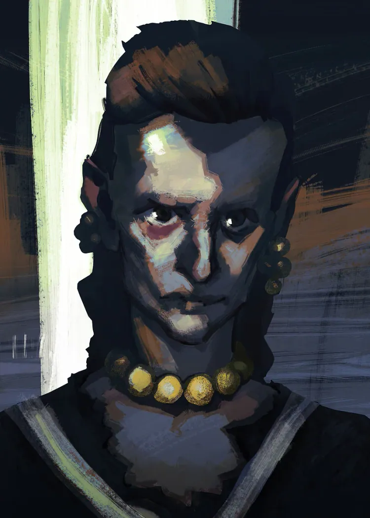 lumi-boards-gaming-42a5e57087afb546-1.webp LumiPoster — Disco Elysium - Portrait Gold Necklace - Image 1