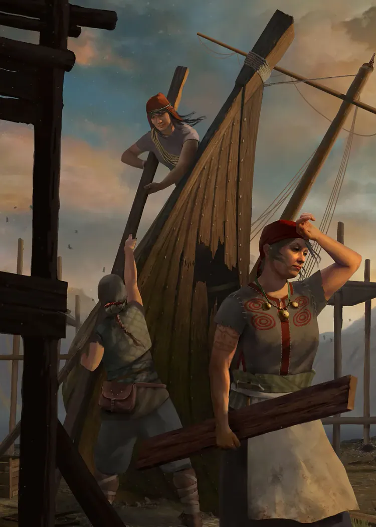 lumi-boards-gaming-4d627dca62e69e9c-1.webp LumiPoster — Gwent Women at a Mill - Image 1