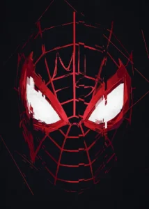 LumiPoster — Miles Morales - Mask with red stripes