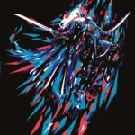 LumiPoster — Warrior with color shards