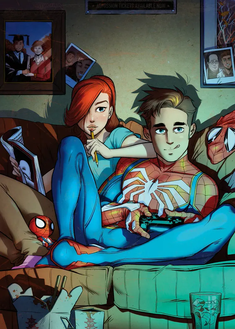 lumi-boards-gaming-5f30e56a441a7475-1.webp LumiPoster — Spiderman - Peter and Mary Jane - Image 1