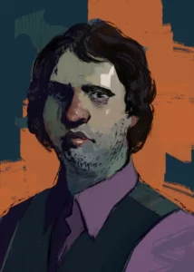 LumiPoster — Disco Elysium - Portrait in Violet