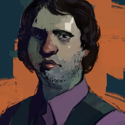 LumiPoster — Disco Elysium - Portrait in Violet