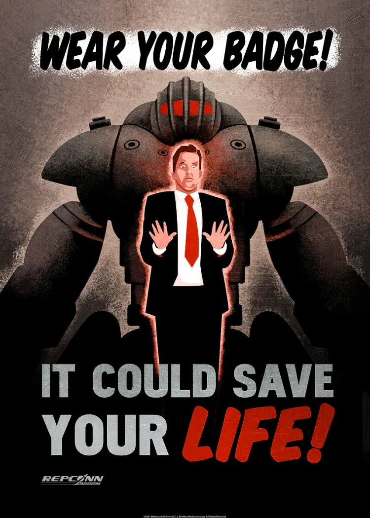 lumi-boards-gaming-752090c6edbe684f-1.webp LumiPoster — Fallout wear your badge - Image 1