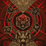 LumiPoster — Dungeons & Dragons - Dice and red decorations