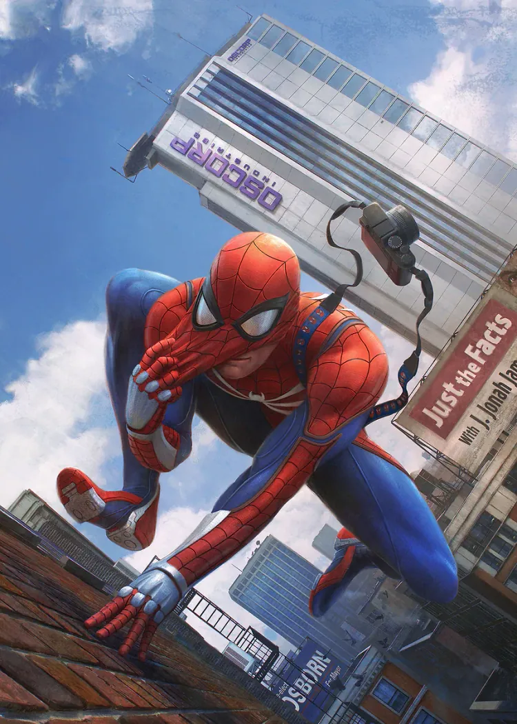 lumi-boards-gaming-831d5137e60c548a-1.webp LumiPoster — Spiderman - Above the city streets - Image 1