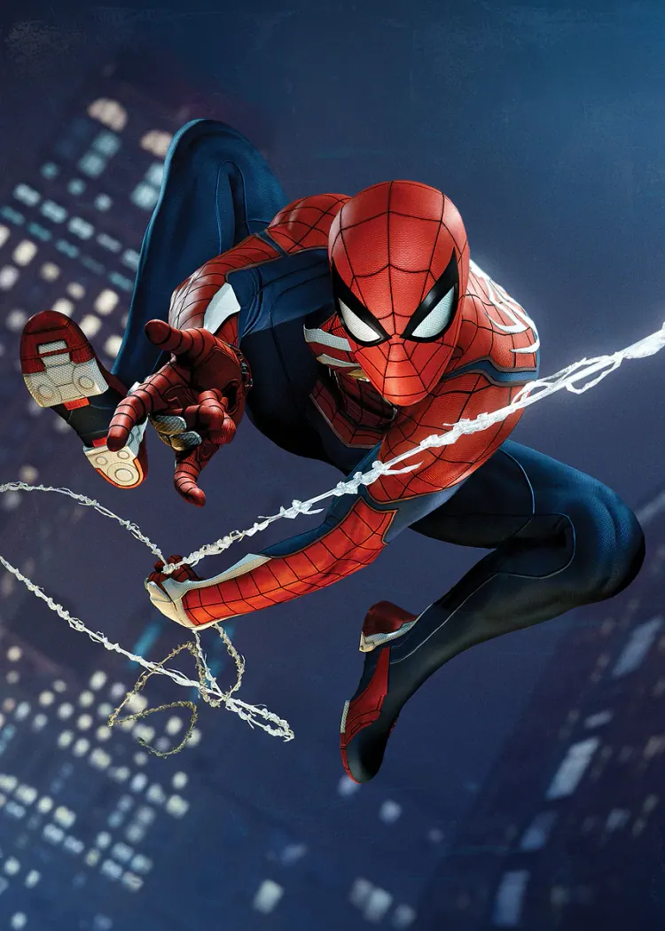lumi-boards-gaming-84ef115c386fc1a9-1.webp LumiPoster — Spiderman - Night Swing - Image 1