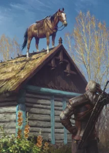 LumiPoster — The Witcher Roach is on the roof