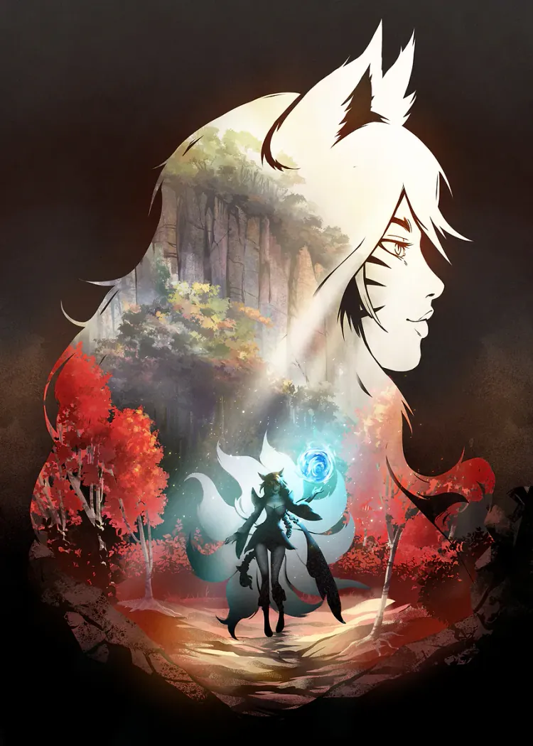 lumi-boards-gaming-985b7b66216e4848-1.webp LumiPoster — The Fox Witch — Luminous Worlds - Image 1