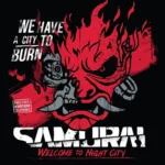 LumiPoster — Cyberpunk Samurai City on Fire
