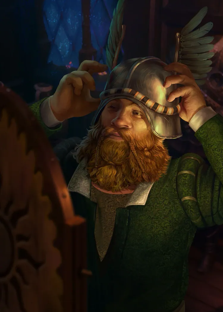 lumi-boards-gaming-a1cb639778661ea2-1.webp LumiPoster — Gwent dwarf with winged helmet - Image 1