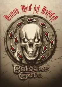 LumiPoster — Baldur's Gate - skull logo
