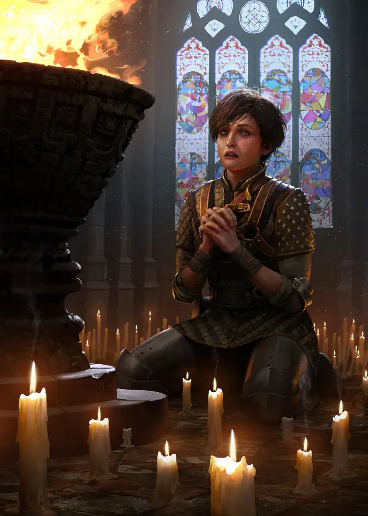 lumi-boards-gaming-ac179b62b5445228-1.webp LumiPoster — Gwent girl between candles - Image 1