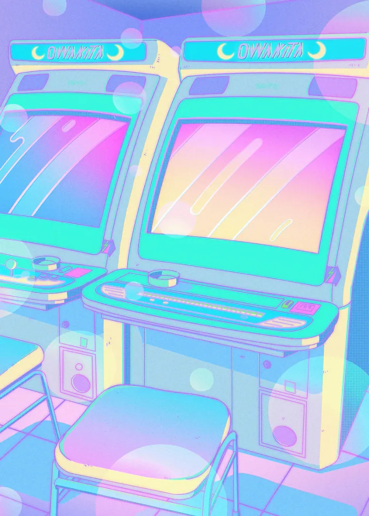 lumi-boards-gaming-b208be34e7d78d6a-1.webp LumiPoster — Pastel colored arcade machines - Image 1
