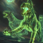 LumiPoster — Gwent is a green spectral dog