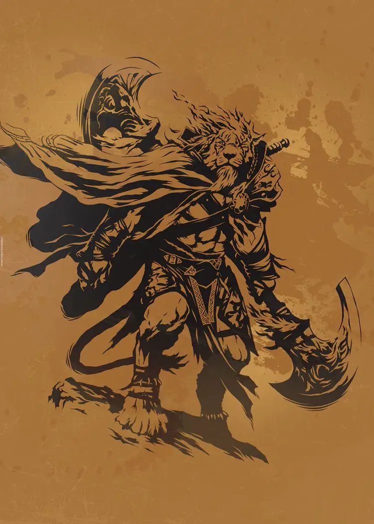 lumi-boards-gaming-bf85932dd4af527b-1.webp LumiPoster — Magic - A warrior with a drawn sword - Image 1