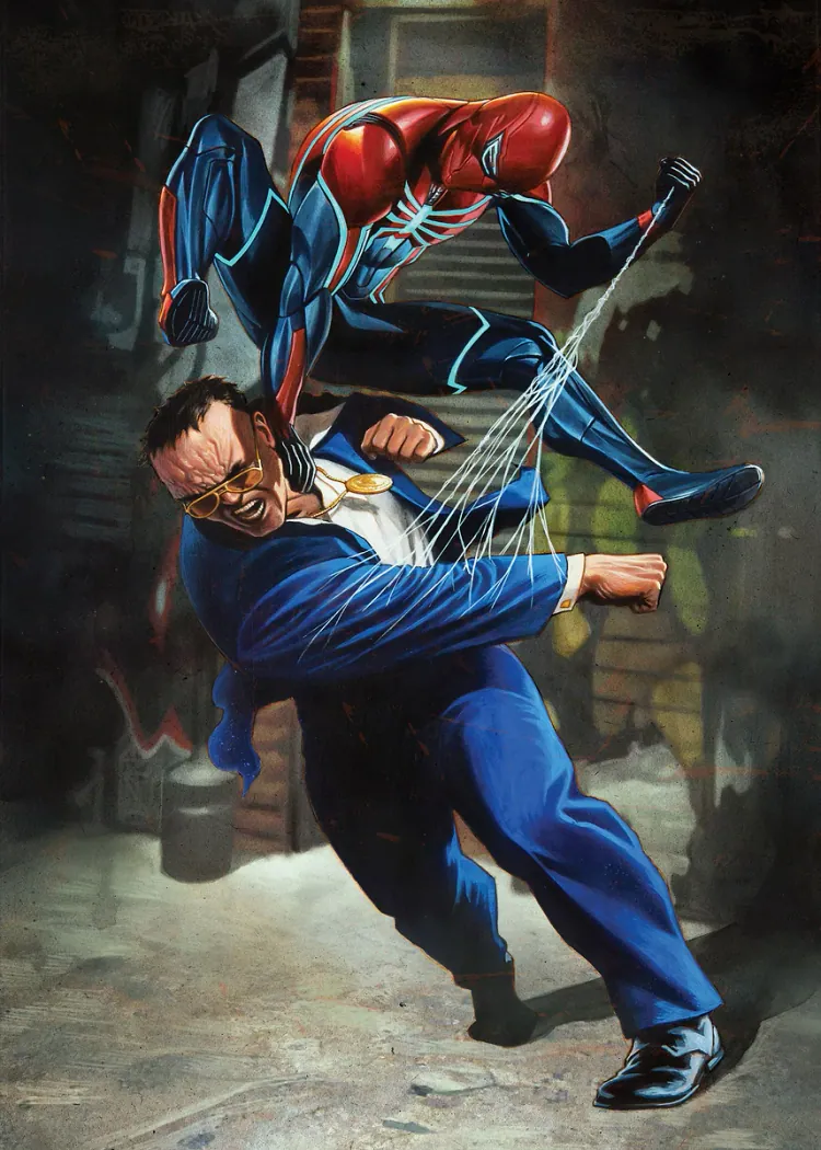 lumi-boards-gaming-e20fd0bab52849ab-1.webp LumiPoster — Spiderman - Confront the gang - Image 1