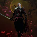 LumiPoster — Geralt among the shadows and flowers