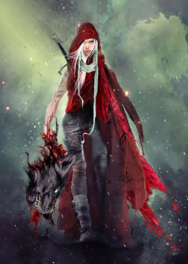 lumi-boards-gaming-efe3f070619fd72a-1.webp LumiPoster — Gwent Little Red Riding Hood and the Wolf - Image 1