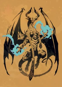 LumiPoster — Magic - Nicol Bolas with gold stripes
