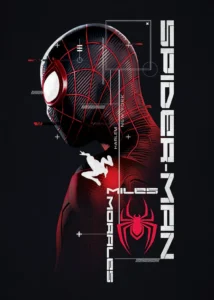LumiPoster — Spiderman Miles Morales - Mask Scheme
