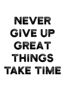 LumiPoster — Don't give up - great things take time